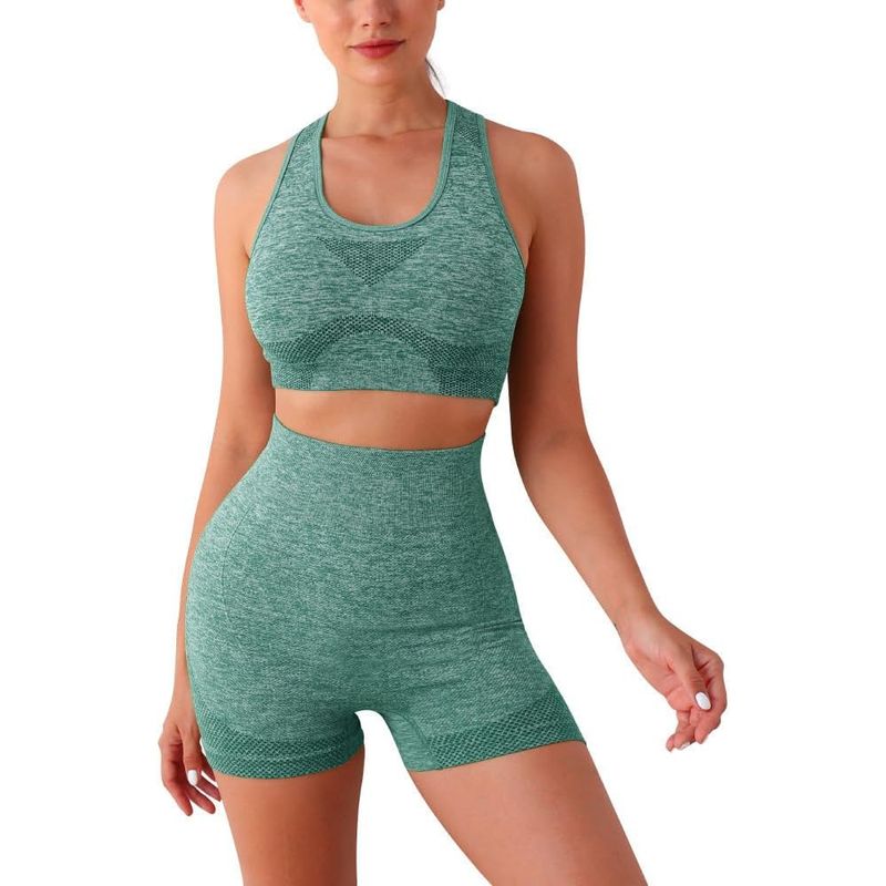 MIELTECH - Conjunto Short Dama Levanta Cola Pushup Control + Crop Top