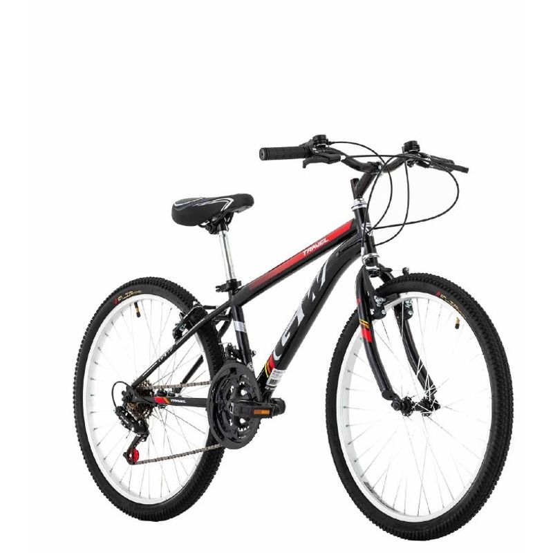 GW - Bicicleta para niños de 8 a 12 años  Gw Travel Rin 24 Negra