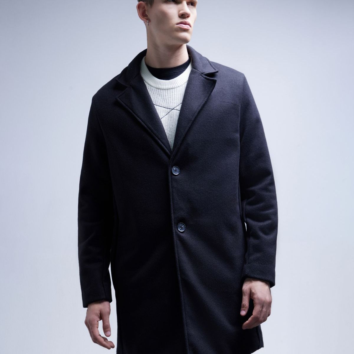 SEVEN SEVEN - Chaqueta Para Hombre Abrigo Color Negro Marca Seven Seven #45080402