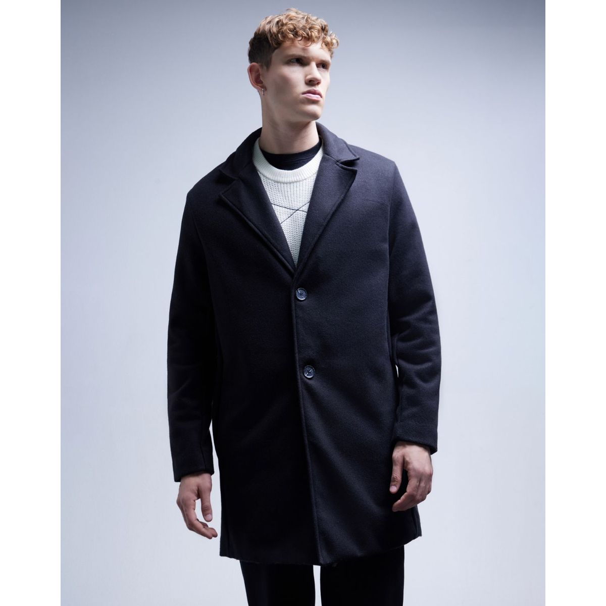 SEVEN SEVEN - Chaqueta Para Hombre Abrigo Color Negro Marca Seven Seven #45080402