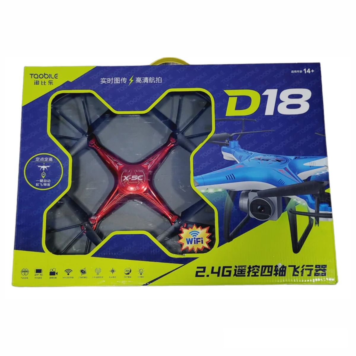 PIONEER - Drone D18 Pioneer Con Cámara Hd Y Control Inteligente 720p