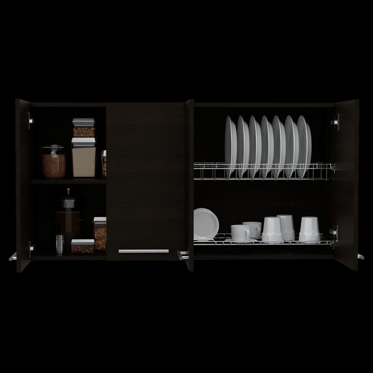 RTA DESIGN - Gabinete Superior Frello 120 Wengue con Cuatro Puertas Batientes  ZF