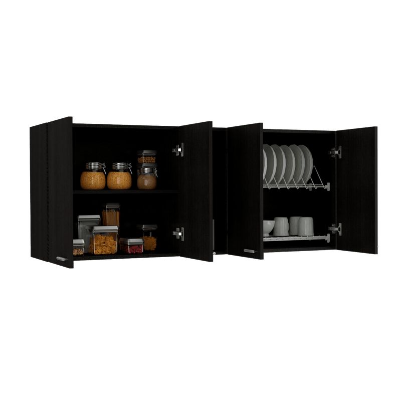 RTA DESIGN - Gabinete Superior Estrella Wengue con cuatro puertas batientes ZF