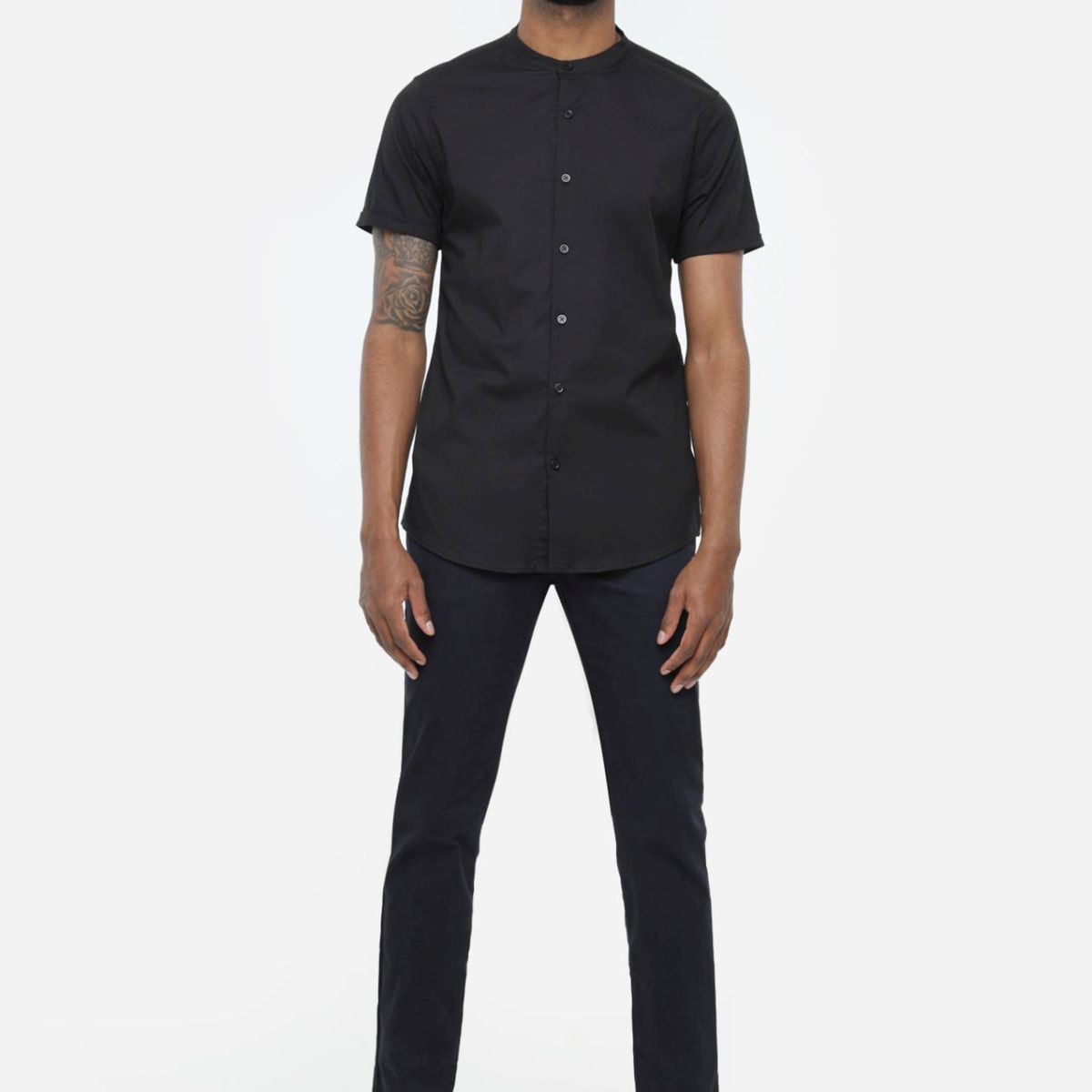 SEVEN SEVEN - Camisa De Hombre  Color Negro Marca Seven Seven #45011327