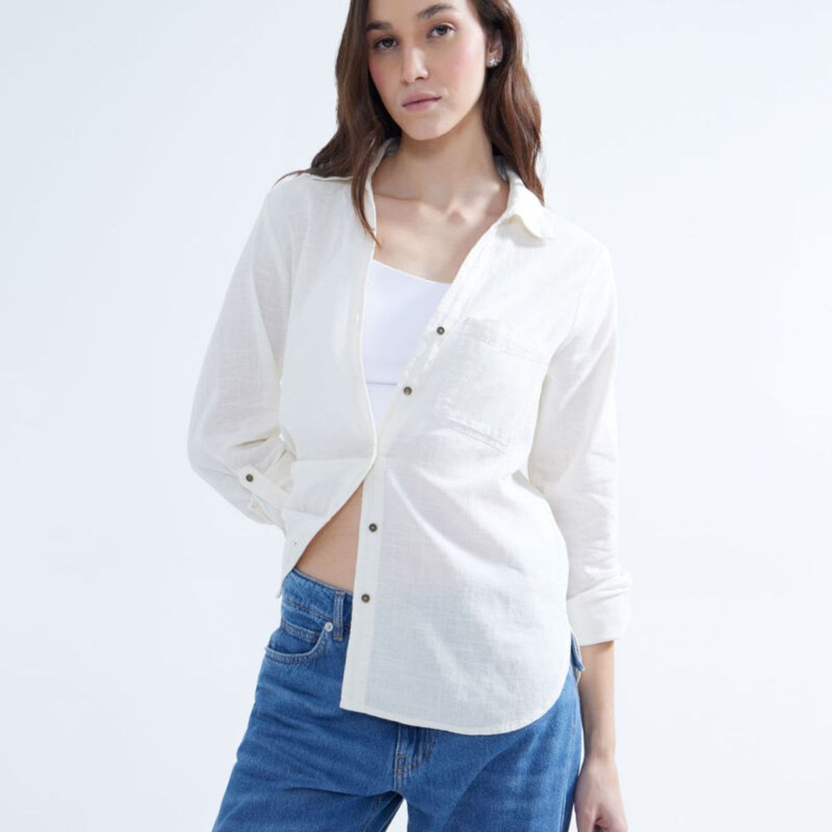 SEVEN SEVEN - Blusa Para Mujer Manga Larga Color Marfil Marca Seven Seven #28123774