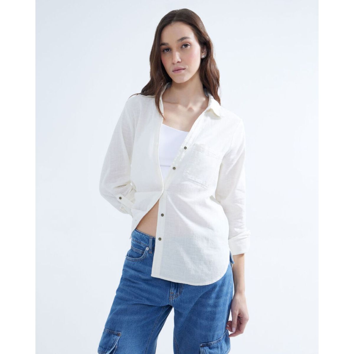 SEVEN SEVEN - Blusa Para Mujer Manga Larga Color Marfil Marca Seven Seven #28123774