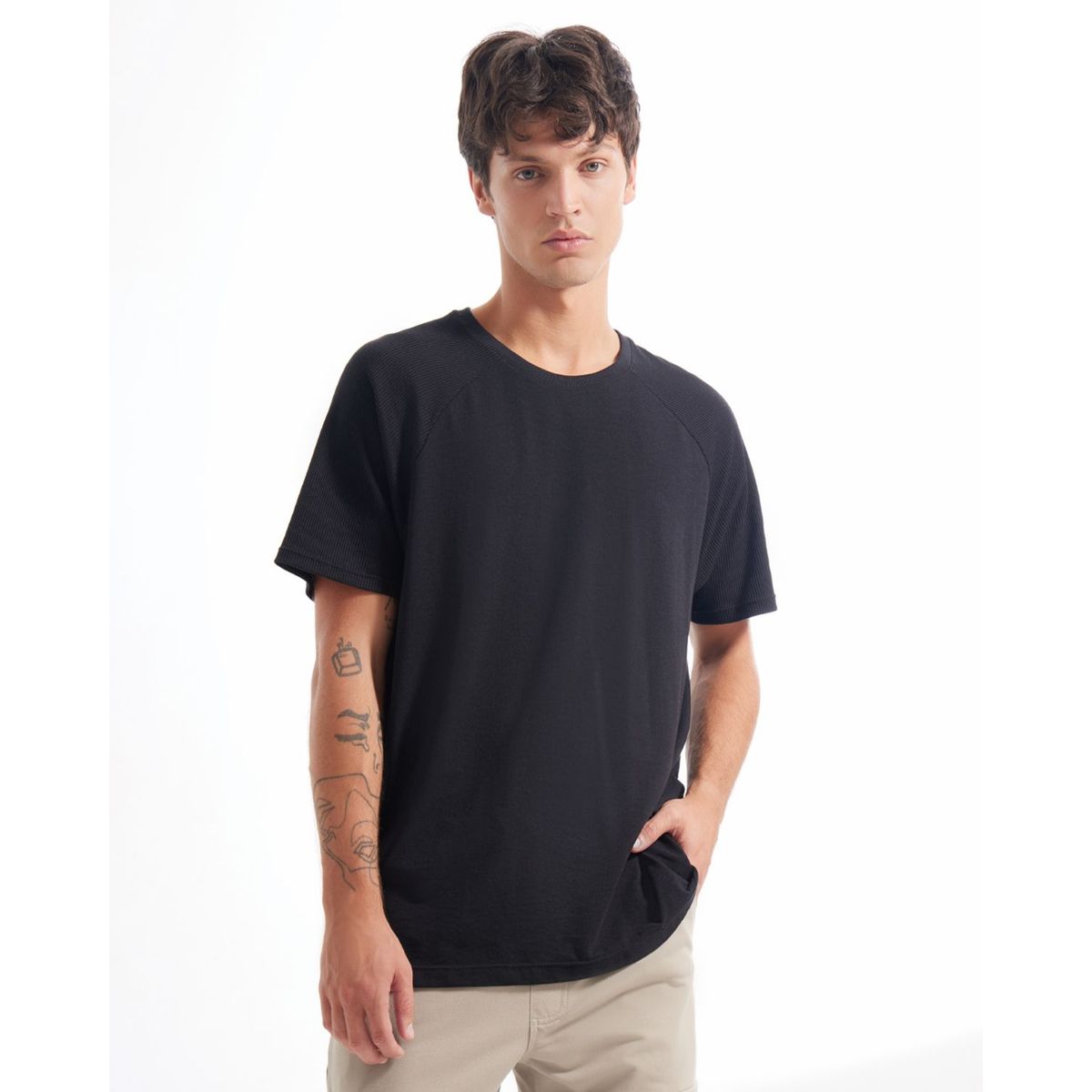 SEVEN SEVEN - Camiseta De Hombre  Color Negro Marca Seven Seven #45092306