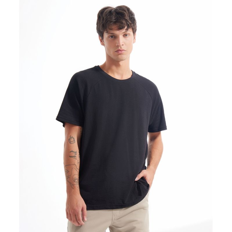SEVEN SEVEN - Camiseta Para Hombre Manga Corta Cuello Redondo Color Negro Marca Seven Seven #45092306