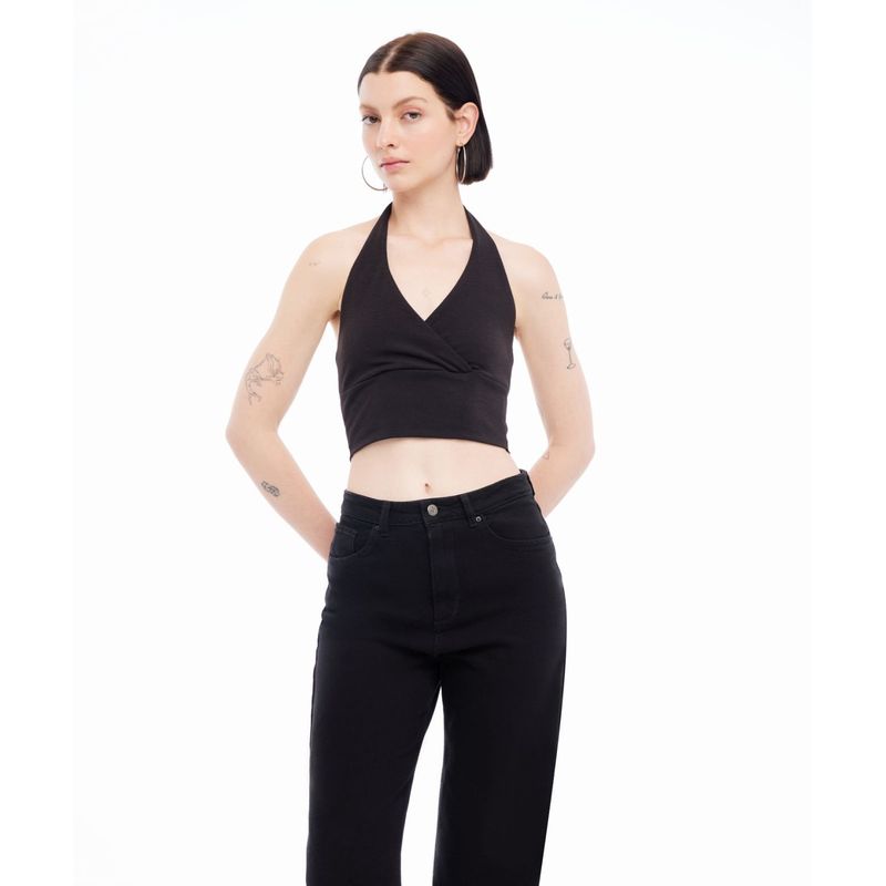 SEVEN SEVEN - Camiseta Para Mujer Manga Sisa Color Negro Marca Seven Seven #28095324