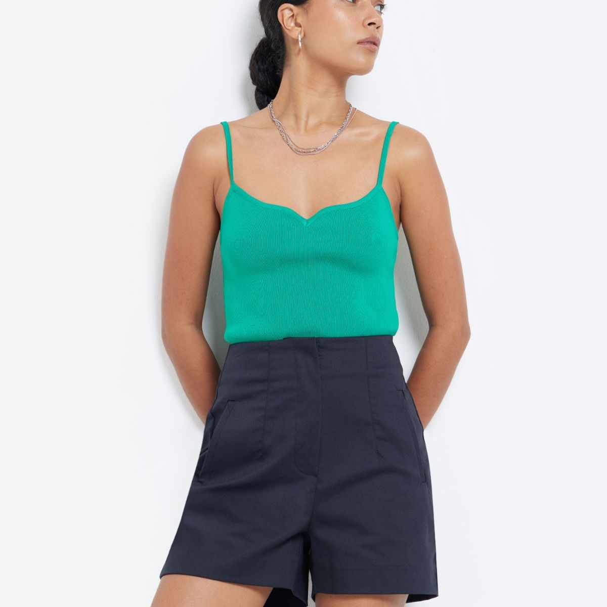 SEVEN SEVEN - Crop Top Para Mujer Manga Sisa Color Verde  Marca Seven Seven #28095375