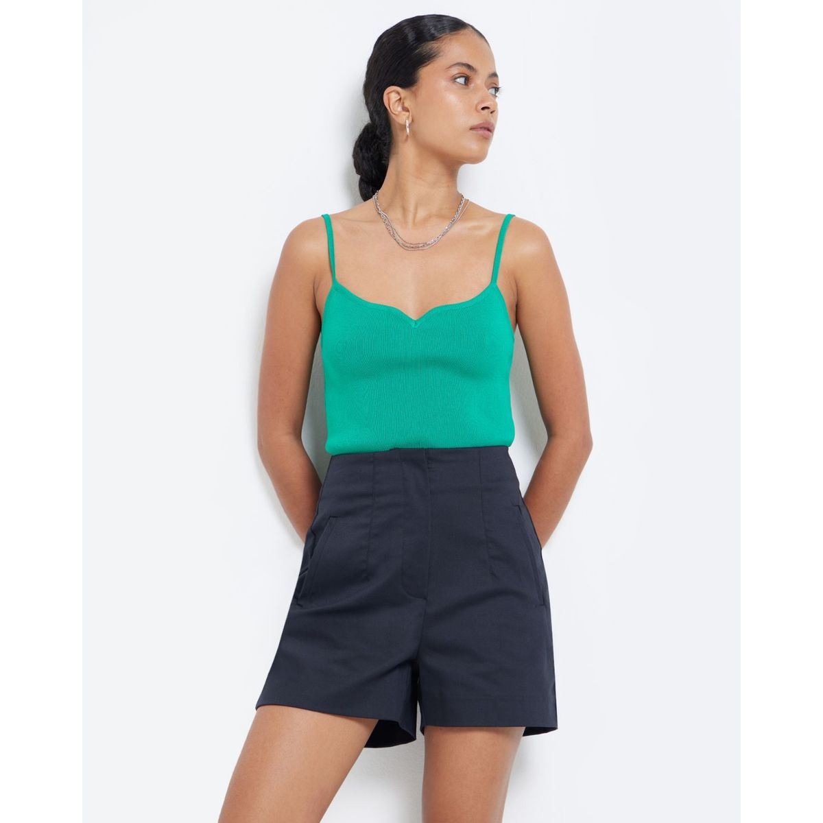 SEVEN SEVEN - Crop Top Para Mujer Manga Sisa Color Verde  Marca Seven Seven #28095375