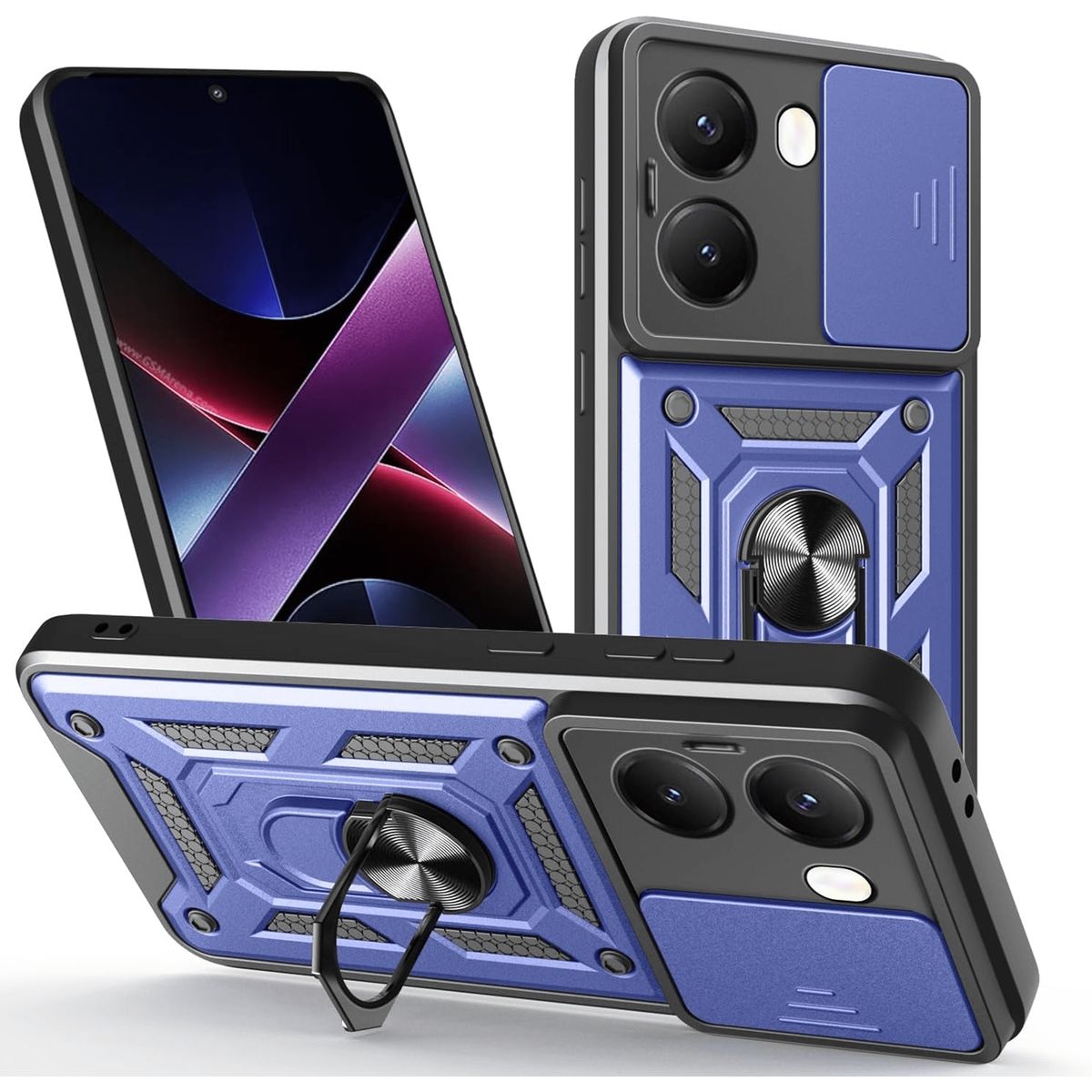 GENERICO - Funda Estuche Case Slider Compatible Xiaomi Poco X7 Pro 5G Azul