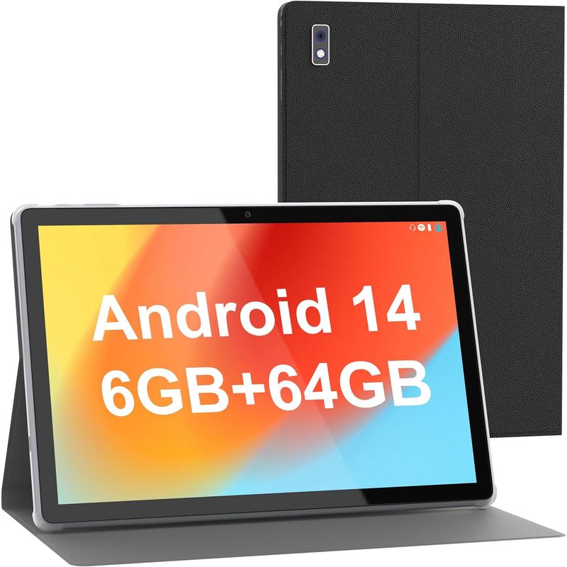 GENERICO - Tablet 10.1 Android 14 Quad Core 6gb Ram 64gb Rom Con Funda