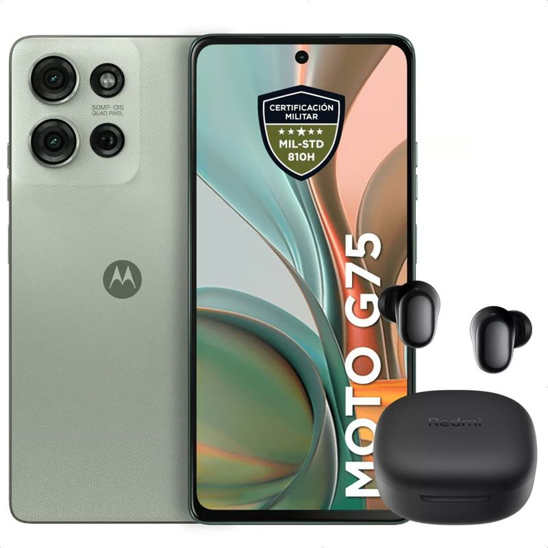 MOTOROLA - Celular Motorola Moto G75 5G 256GB /8GB Verde + Buds 6 Play