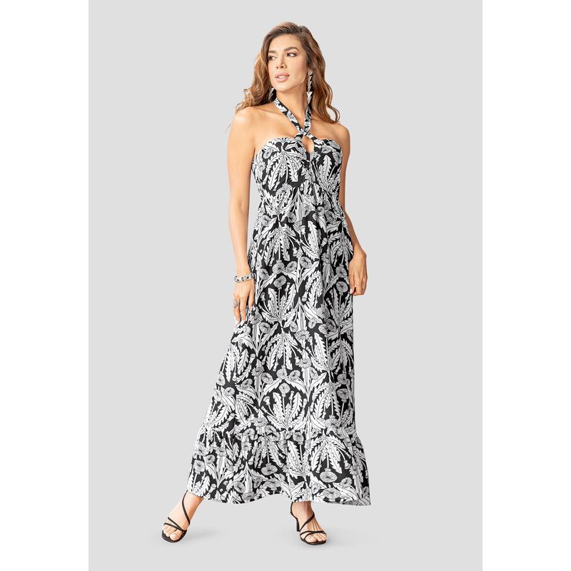 MARKETING PERSONAL - Vestido Largo Mujer Estampado Mp 107484