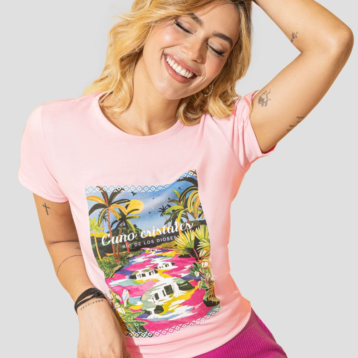 RUTTA - Camiseta Mujer Rosado Oscuro Rutta 107948