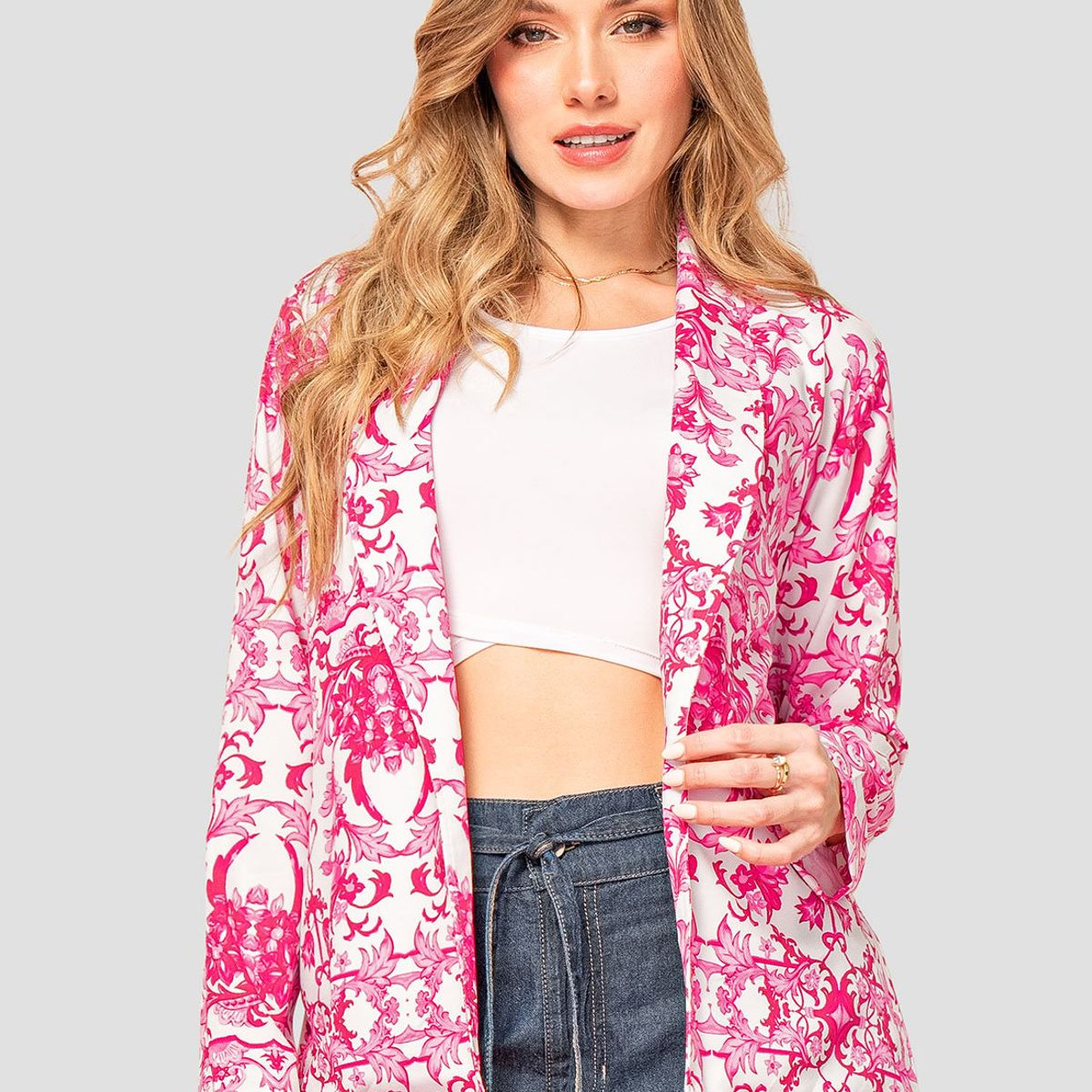MARKETING PERSONAL - Blazer Mujer Estampado Mp 107471