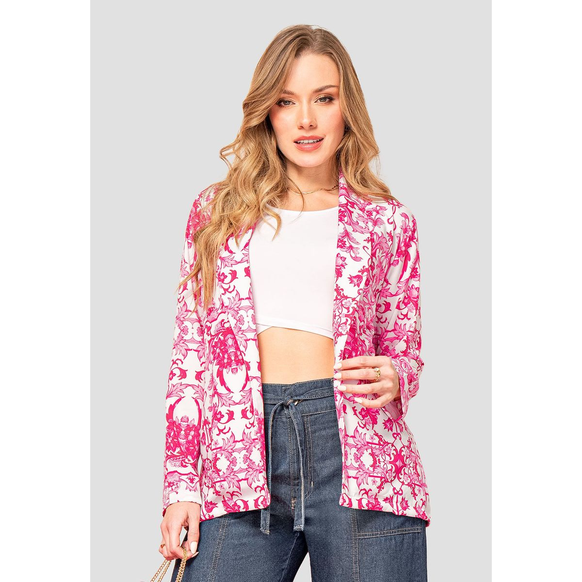 MARKETING PERSONAL - Blazer Mujer Estampado Mp 107471