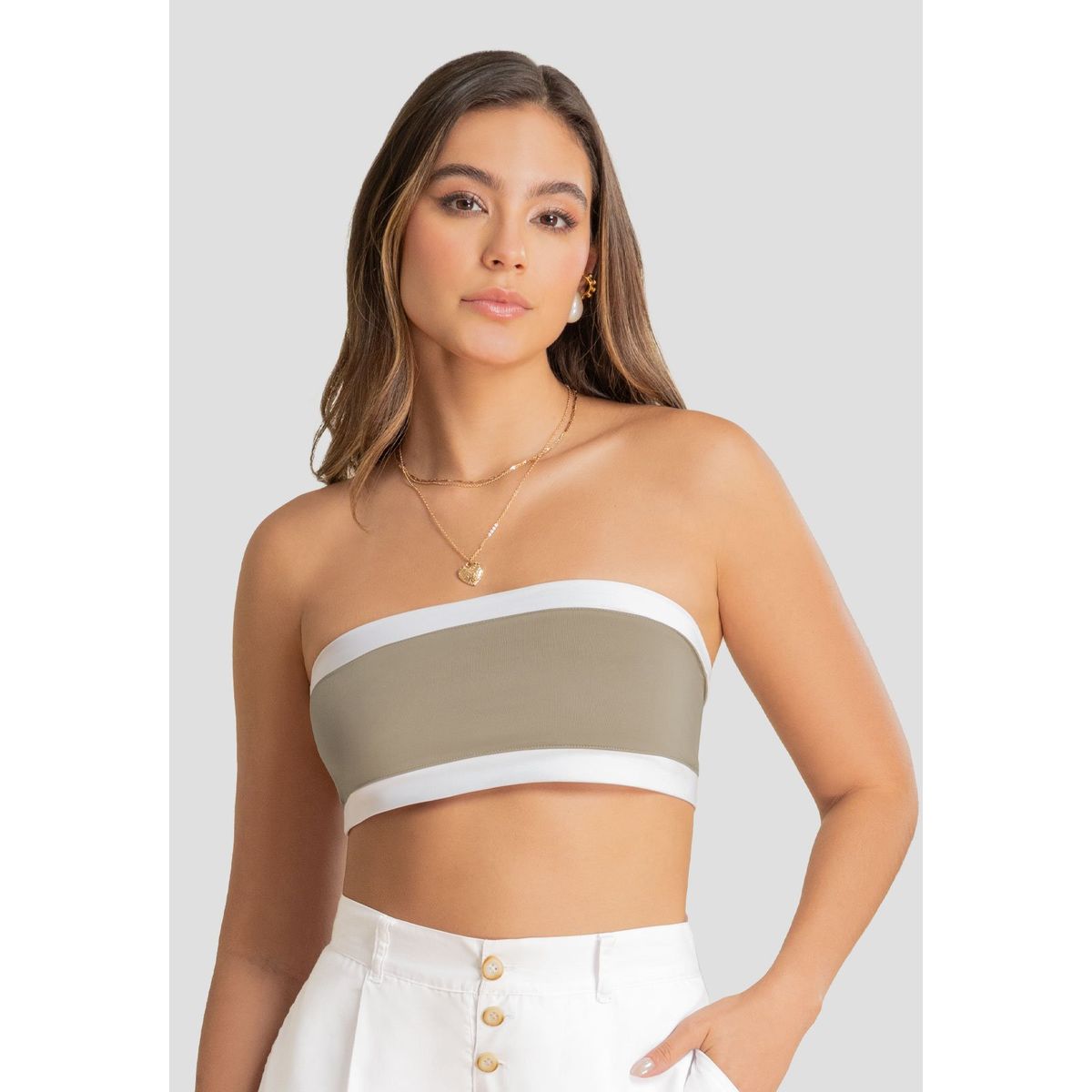 ATYPICAL - Crop Top Mujer Café Pardo Atypical 107879