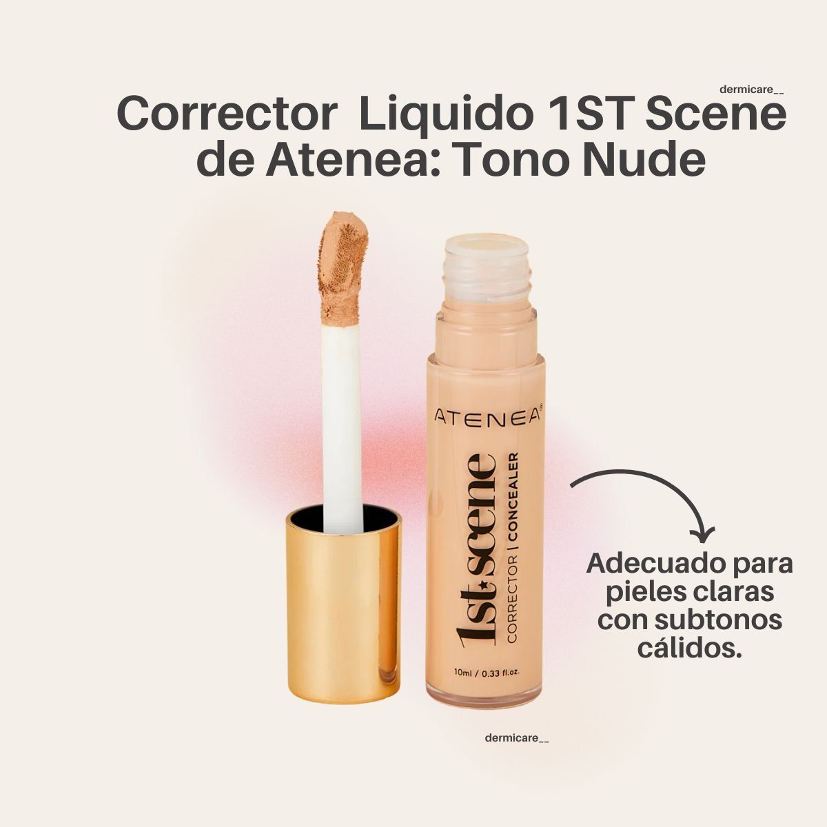 GENERICO - Corrector Líquido 1st Scene Cobertura Total Tono Nude