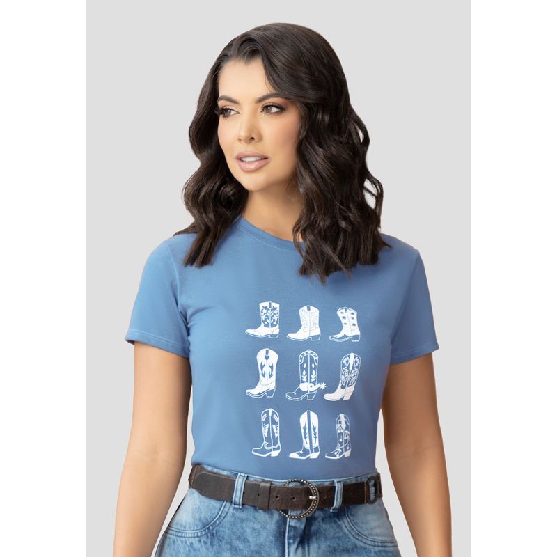MARKETING PERSONAL - Camiseta Mujer Azul Indigo Mp 106986