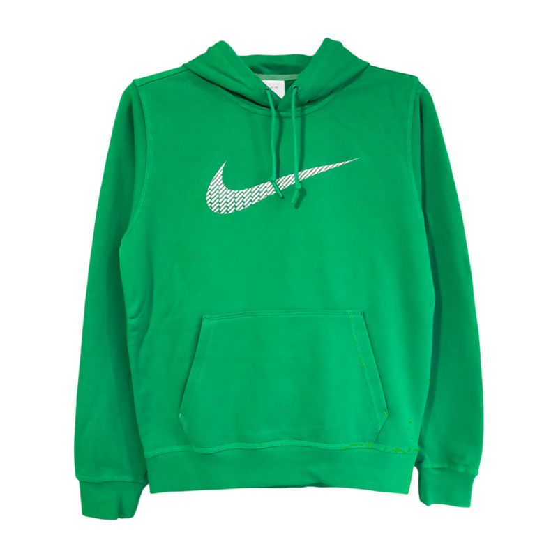 NIKE - Hoodie Nike Club Ft Hoody-Swshblk Hombre-Verde
