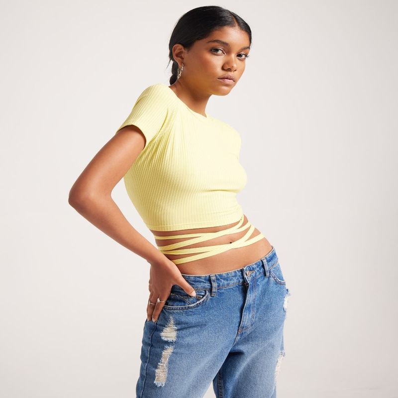 SEVEN SEVEN - Camiseta Para Mujer Manga Corta Color Amarillo  Marca Seven Seven #28095395