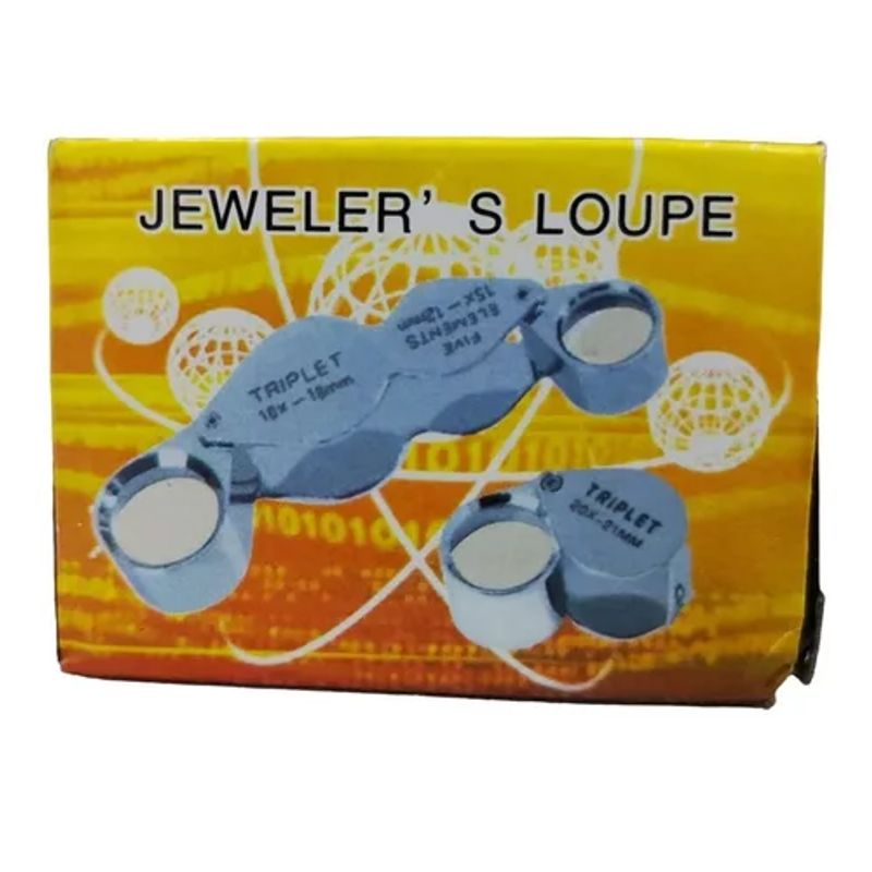 GENERICO - Lupa Mini Joyero Elegante Portable Plateado 30x21mm