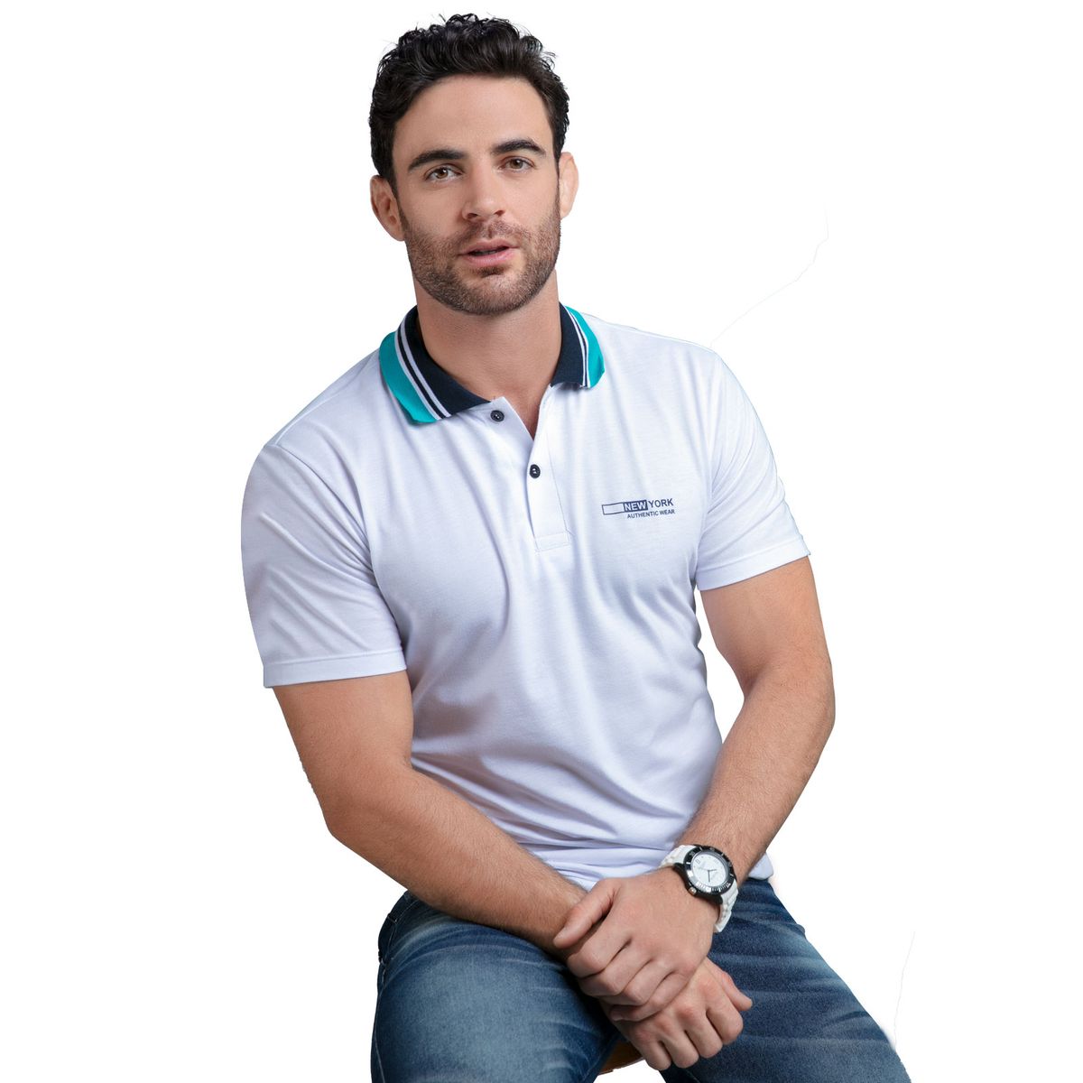 MARKETING PERSONAL - Polo Hombre Blanco Mp 88999