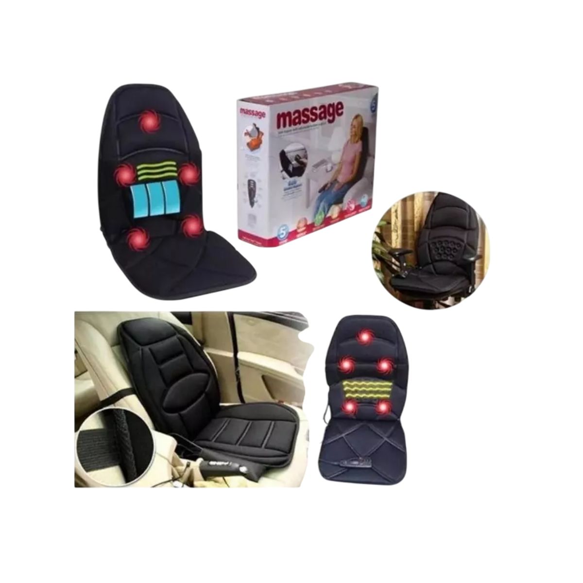 GENERICO - Masajeador Silla Con Calor Multiuso Portatiljb-100b