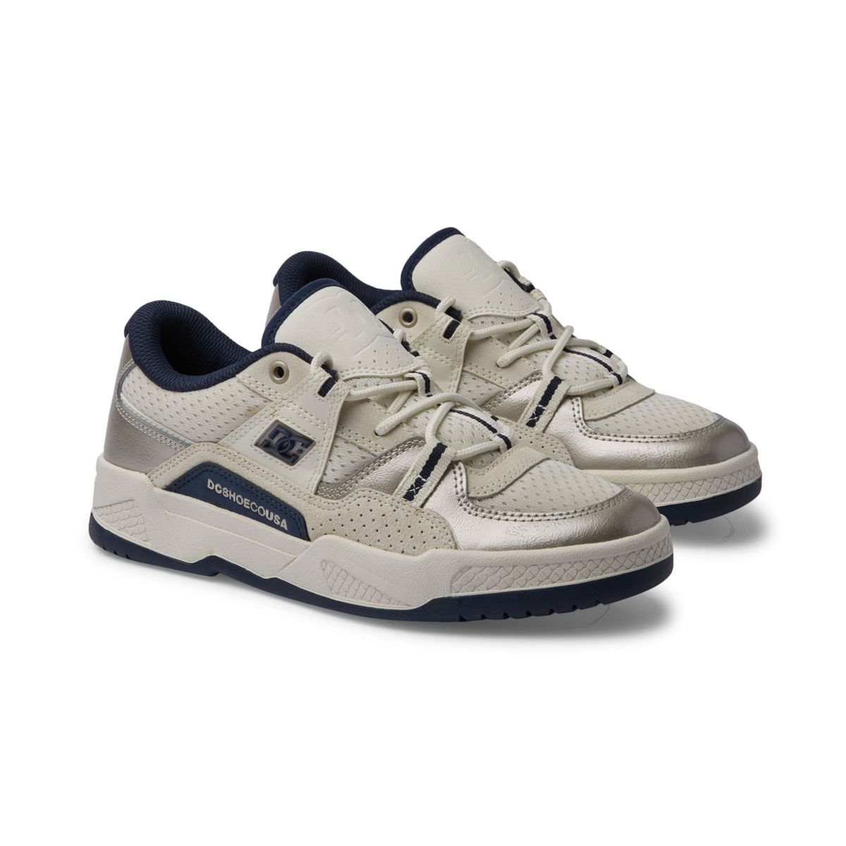 DC SHOES - Tenis DC Shoes Construct Para Mujer Color Blanco Champagne