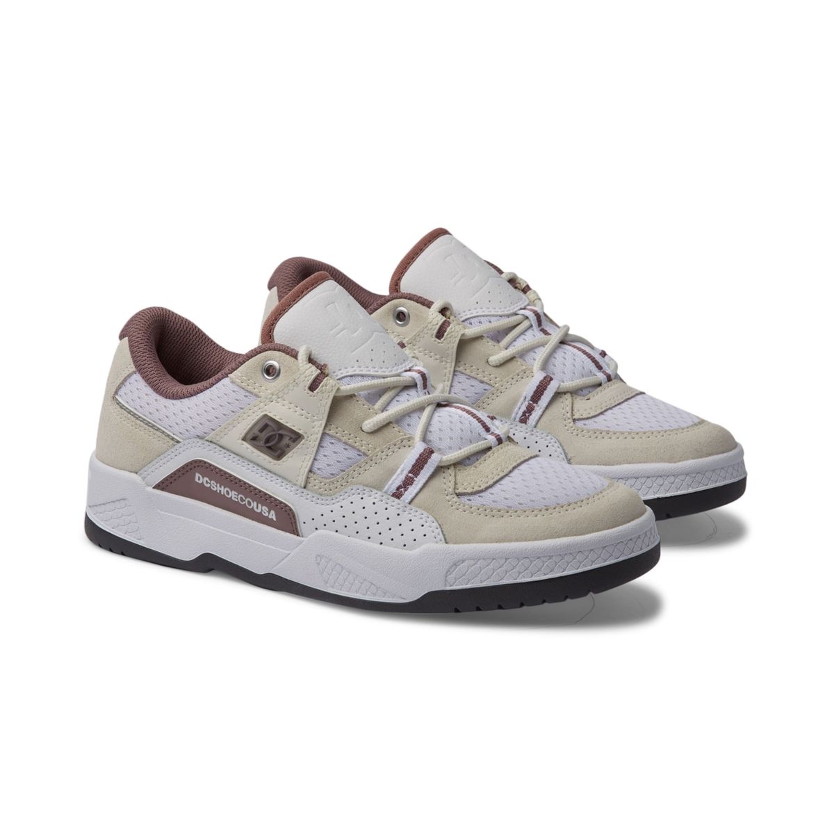 DC SHOES - Tenis DC Shoes Construc Para Mujer Color Blanco y Café
