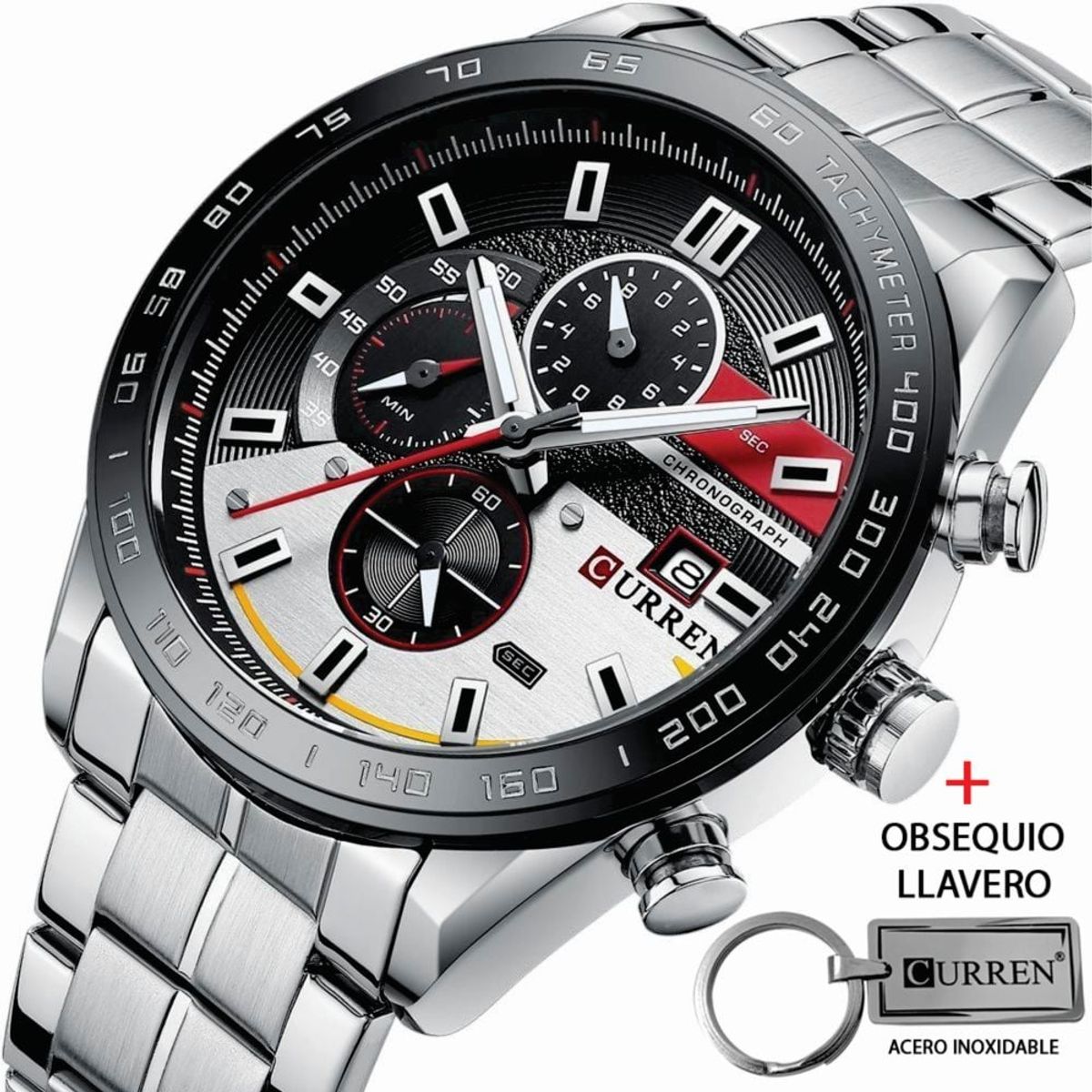 CURREN - Reloj Hombre Curren 8410 Mas Obsequio Llavero y Caja