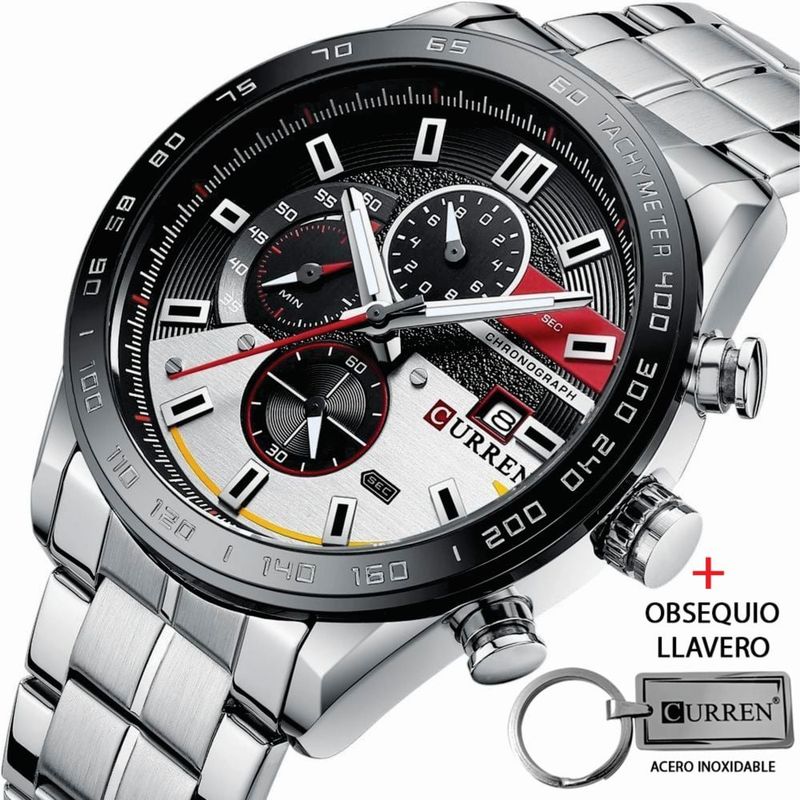 CURREN - Reloj Hombre Curren 8410 Mas Obsequio Llavero y Caja