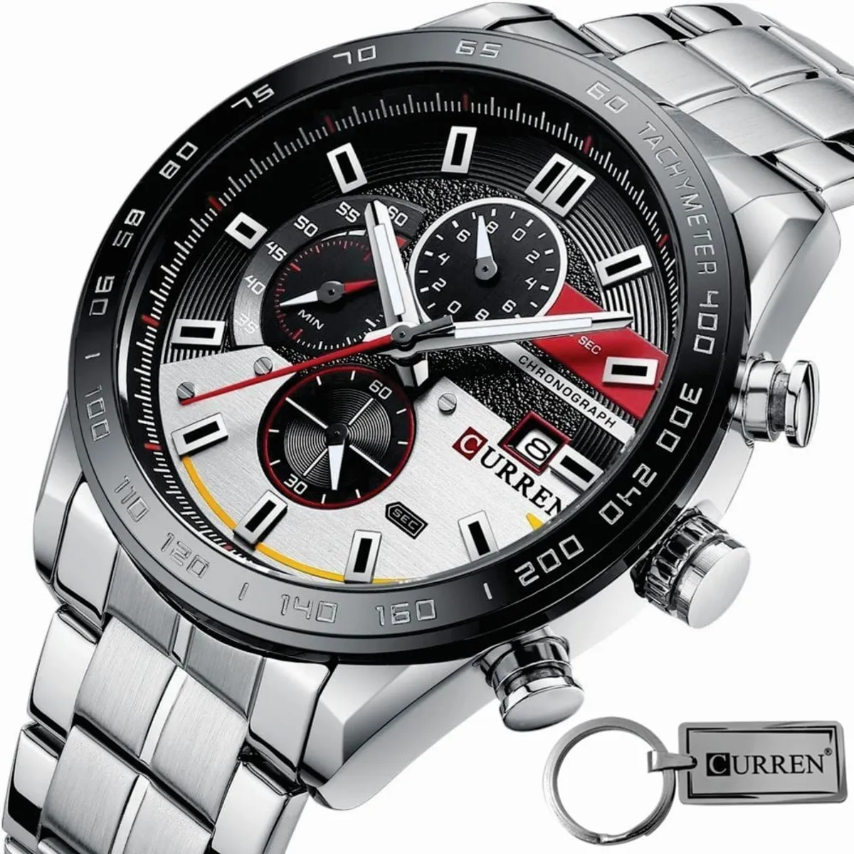 CURREN - Reloj Hombre Curren 8410 Mas Obsequio Llavero y Caja