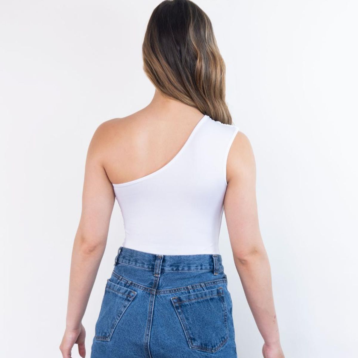 MOLGOA - Body para Mujer Escote Asimétrico - Arrecife