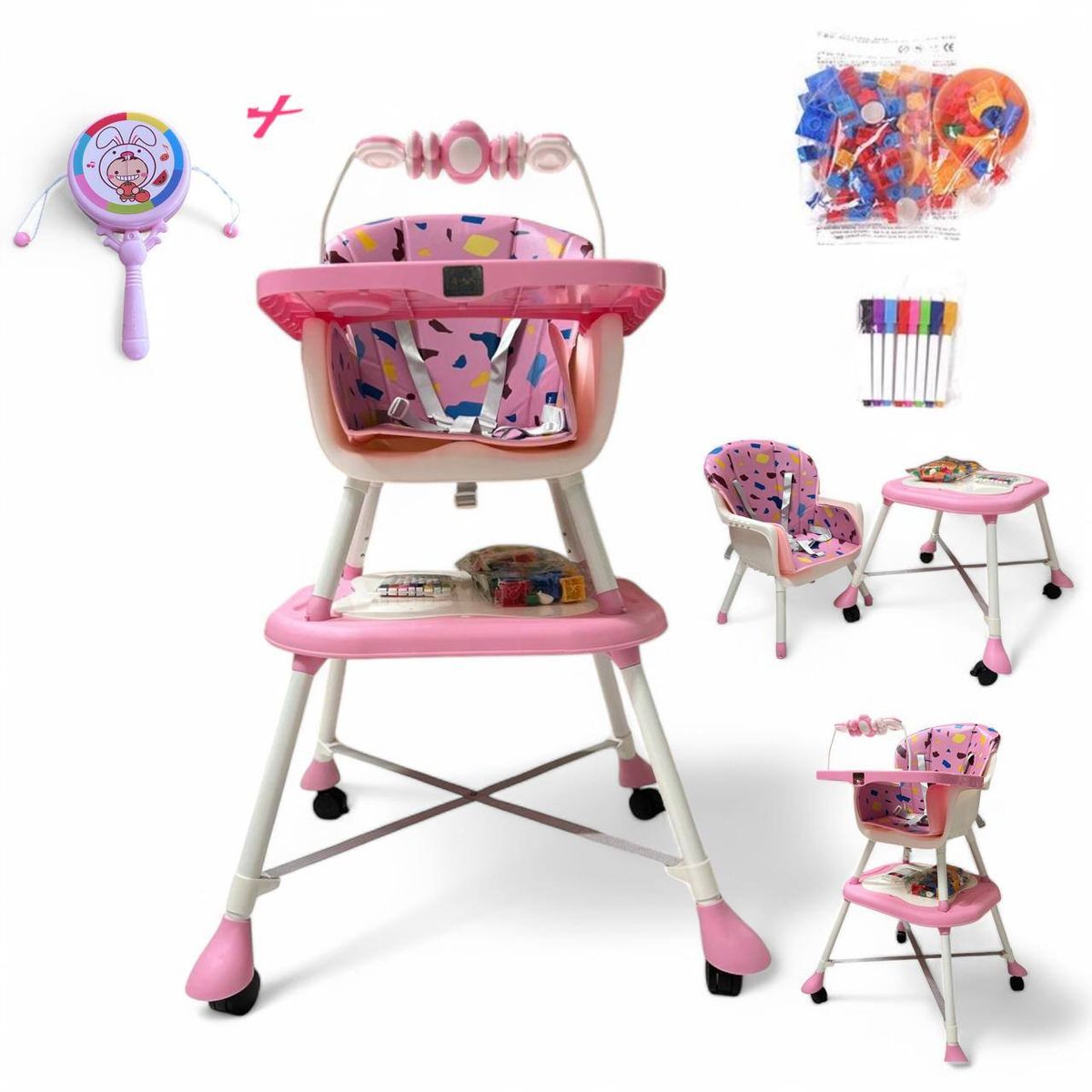 BRITOCHET - REF 10-1 Silla Comedor 5 en 1 escritorio bebé