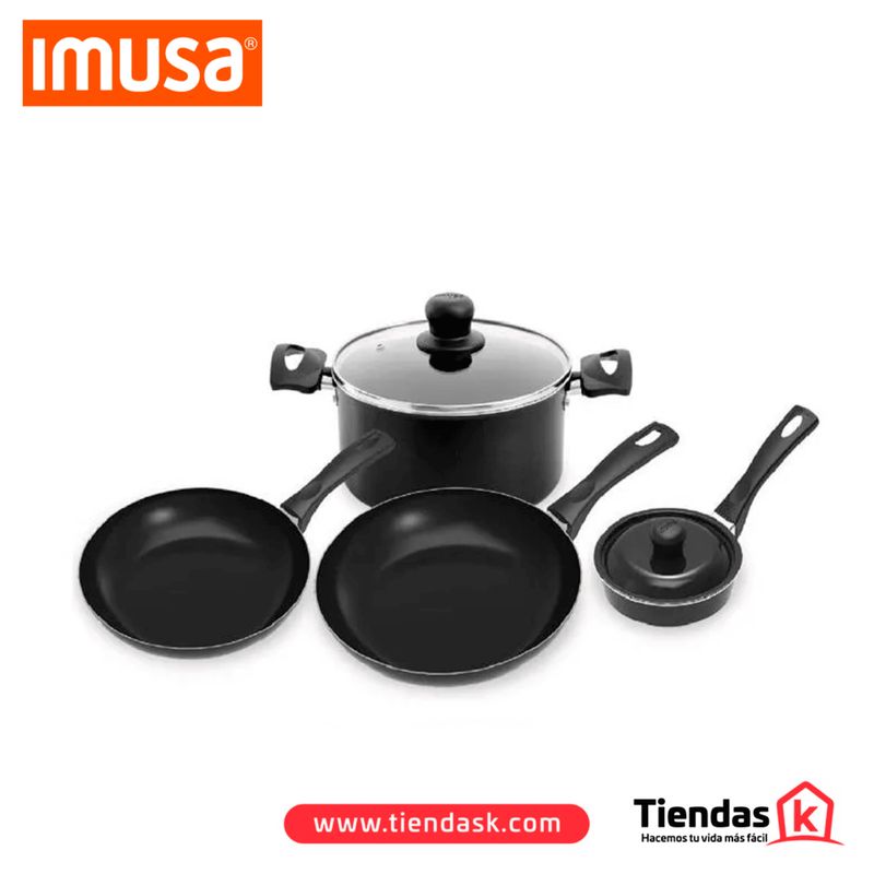 IMUSA - Batería Imusa 6 Piezas Antiadherentes starter Smart