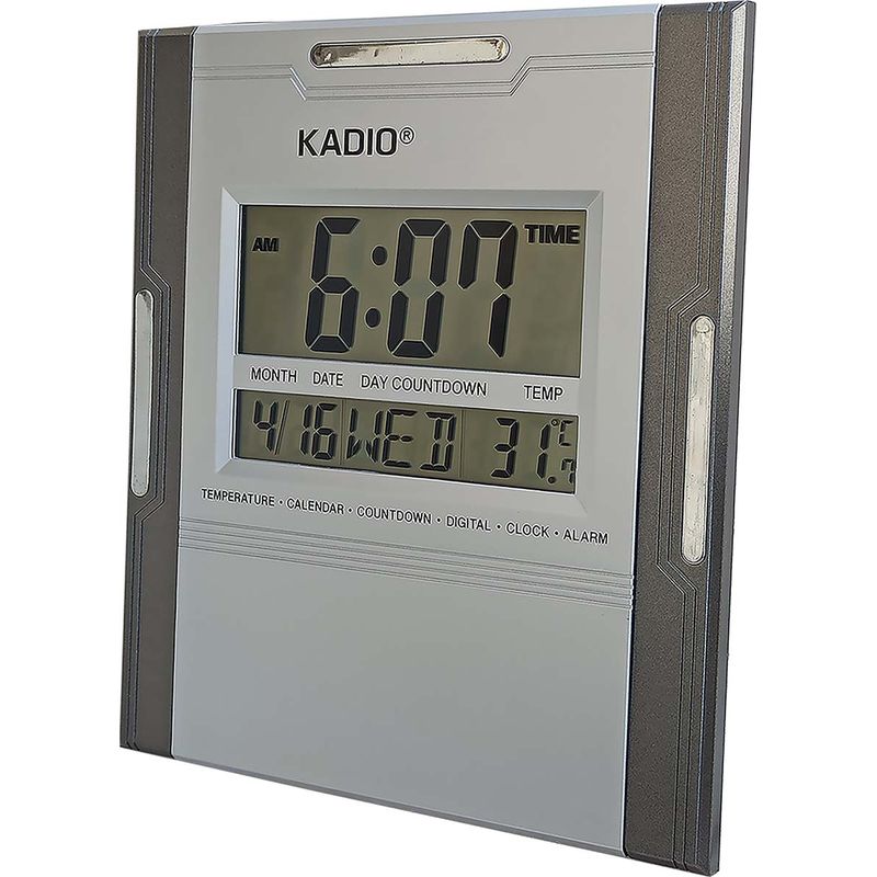 KADIO - Reloj Digital Pared Mesa Alarma Calendario