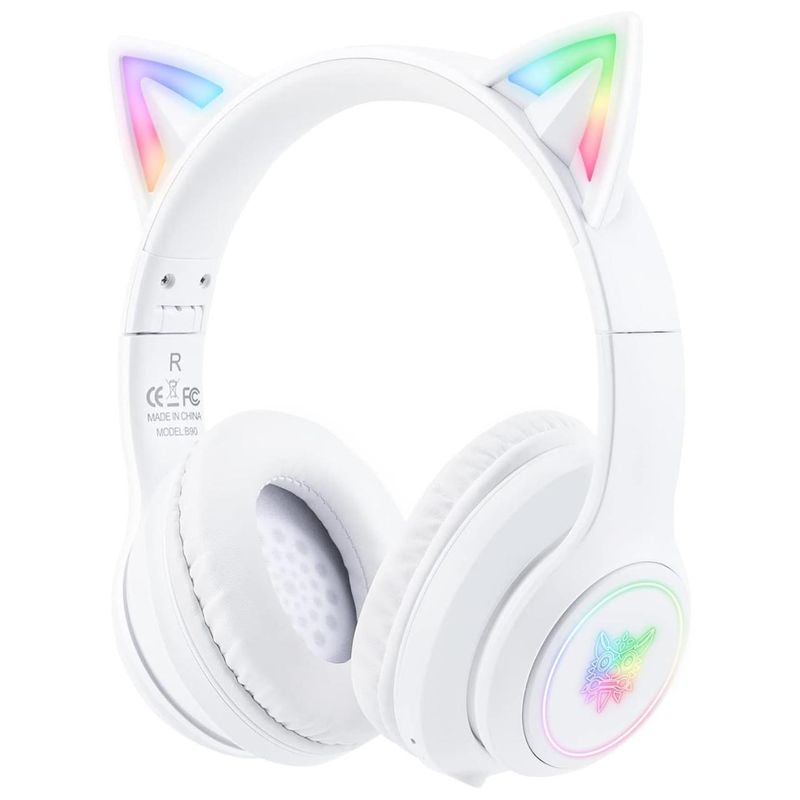 ONIKUMA - Audífonos Gamer Inalámbricos Onikuma B90 Blanco Luz Rgb Led