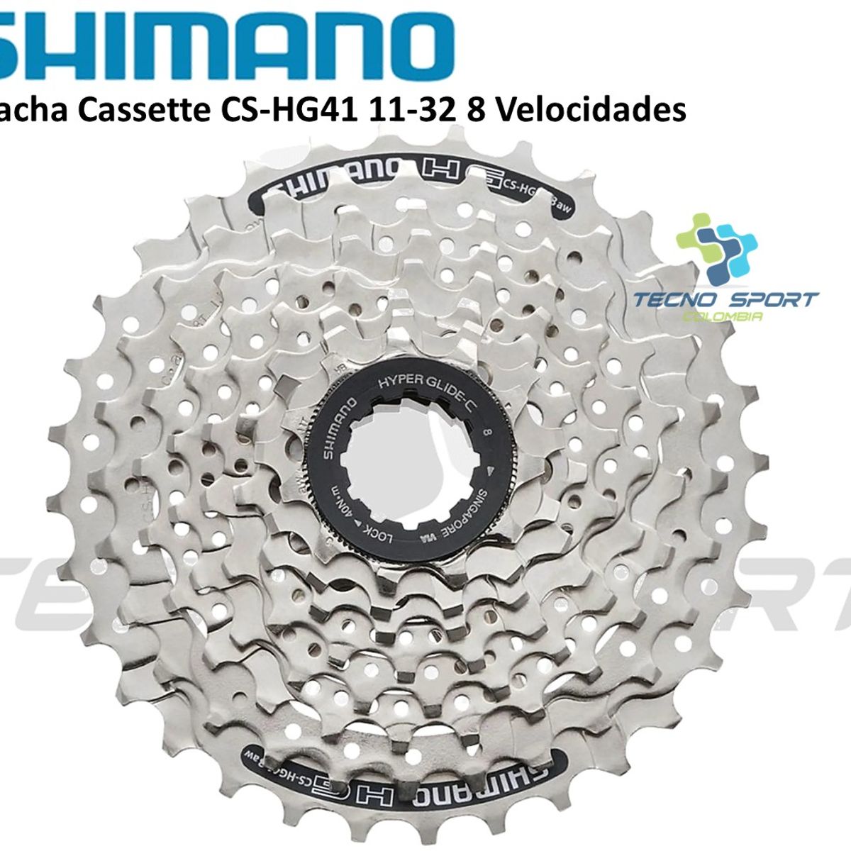 SHIMANO - Pacha + Cadenilla Shimano Cassette 8v 11-32 Piñon Bicicleta