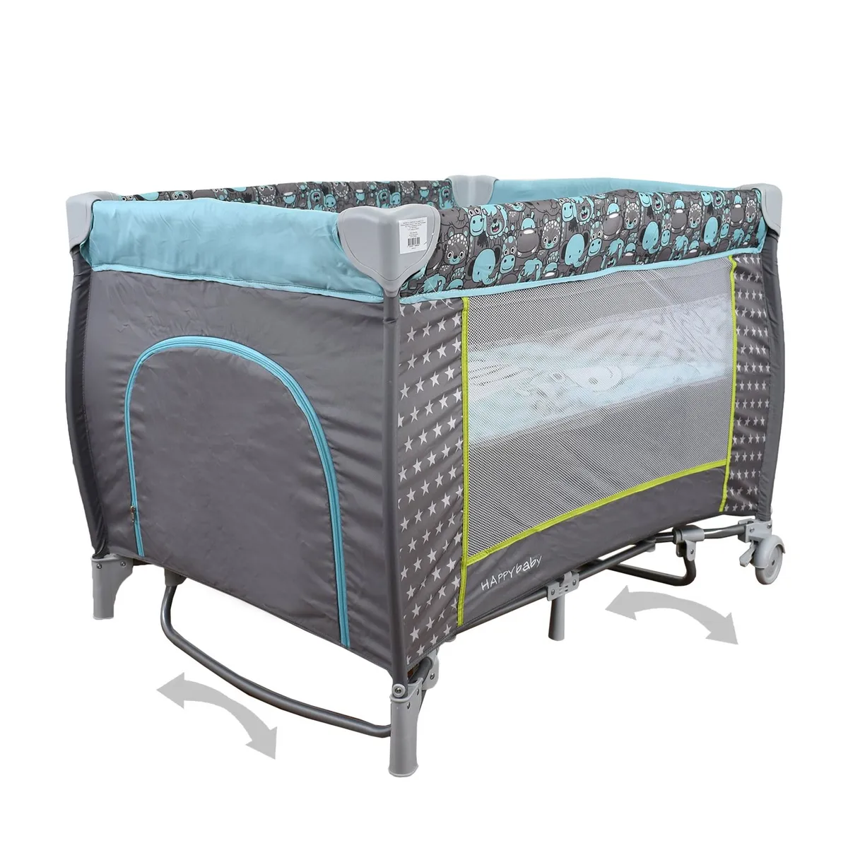 HAPPY BABY - Corral Cuna Bebe 3 en 1 Miami Happy Baby Azul