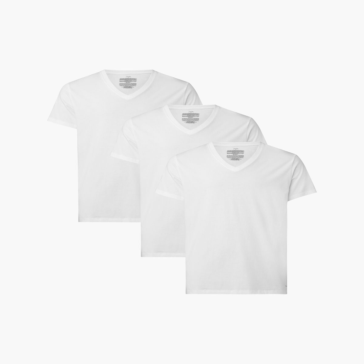 CALVIN KLEIN - Paquete De 3 Camisetas Blancas Cuello V Calvin Klein
