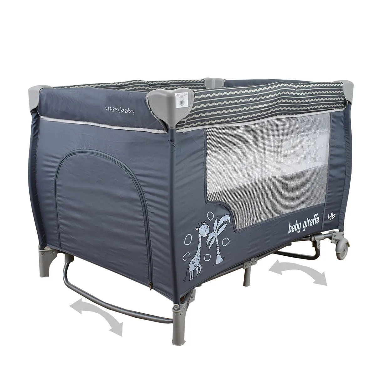 HAPPY BABY - Corral Cuna Bebe 3 en 1 Miami Happy Baby Gris