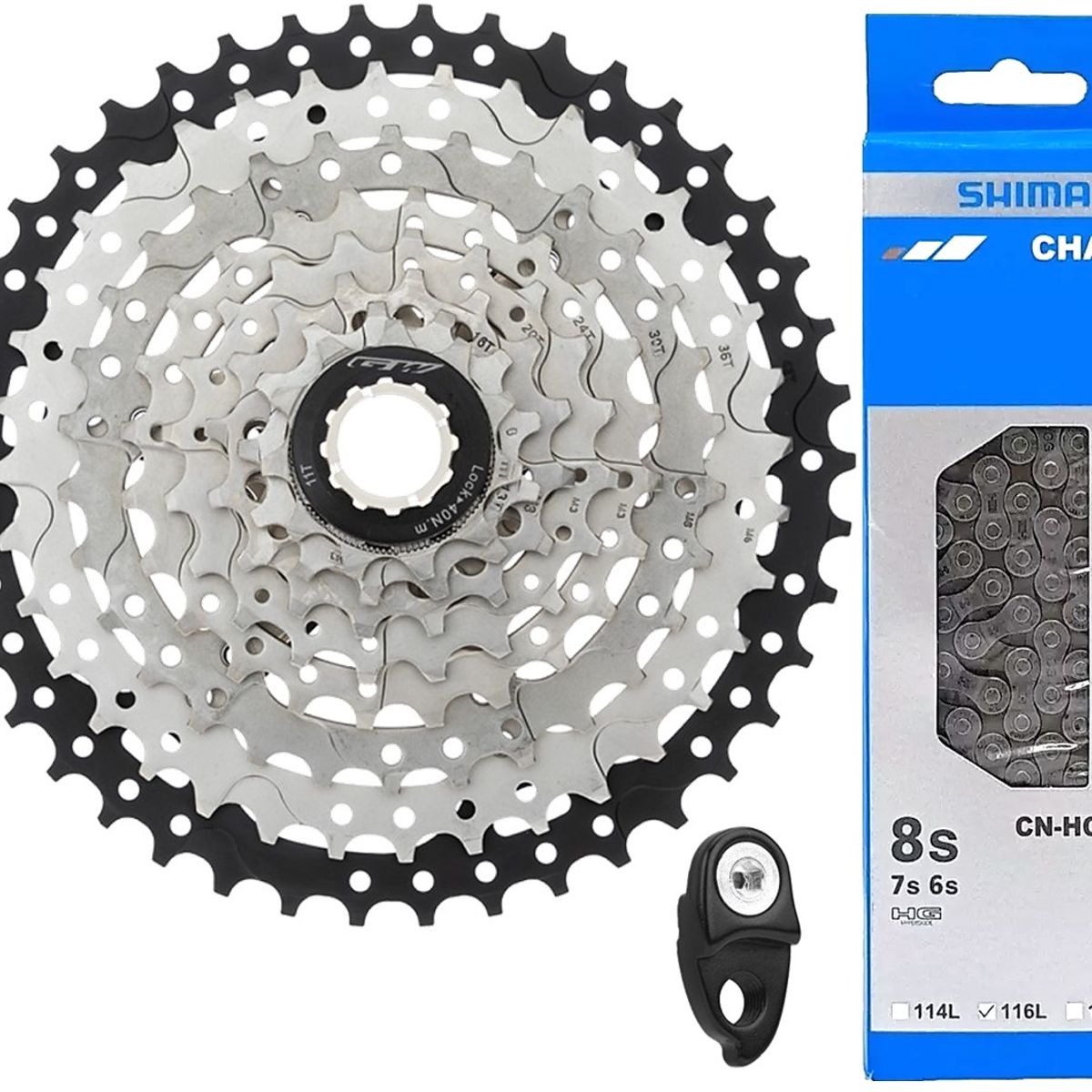 GW - Pacha Gw cadenilla Shimano Bicicleta Cassette 8v 11-40 Hg40