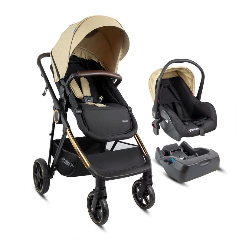 BEBESIT - Coche Moises Travel System 3 En 1 Bebé Cosmos Bebesit Beige
