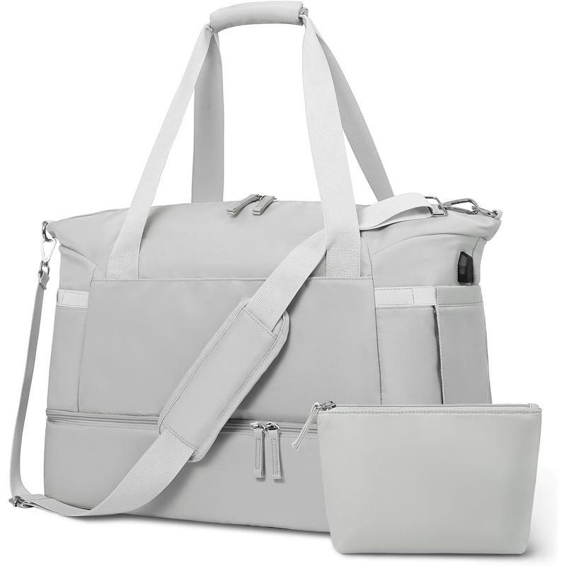 ONE PIXEL - Maleta Deportiva Maletín Gym Morral Viaje Bolsa Mano Gris