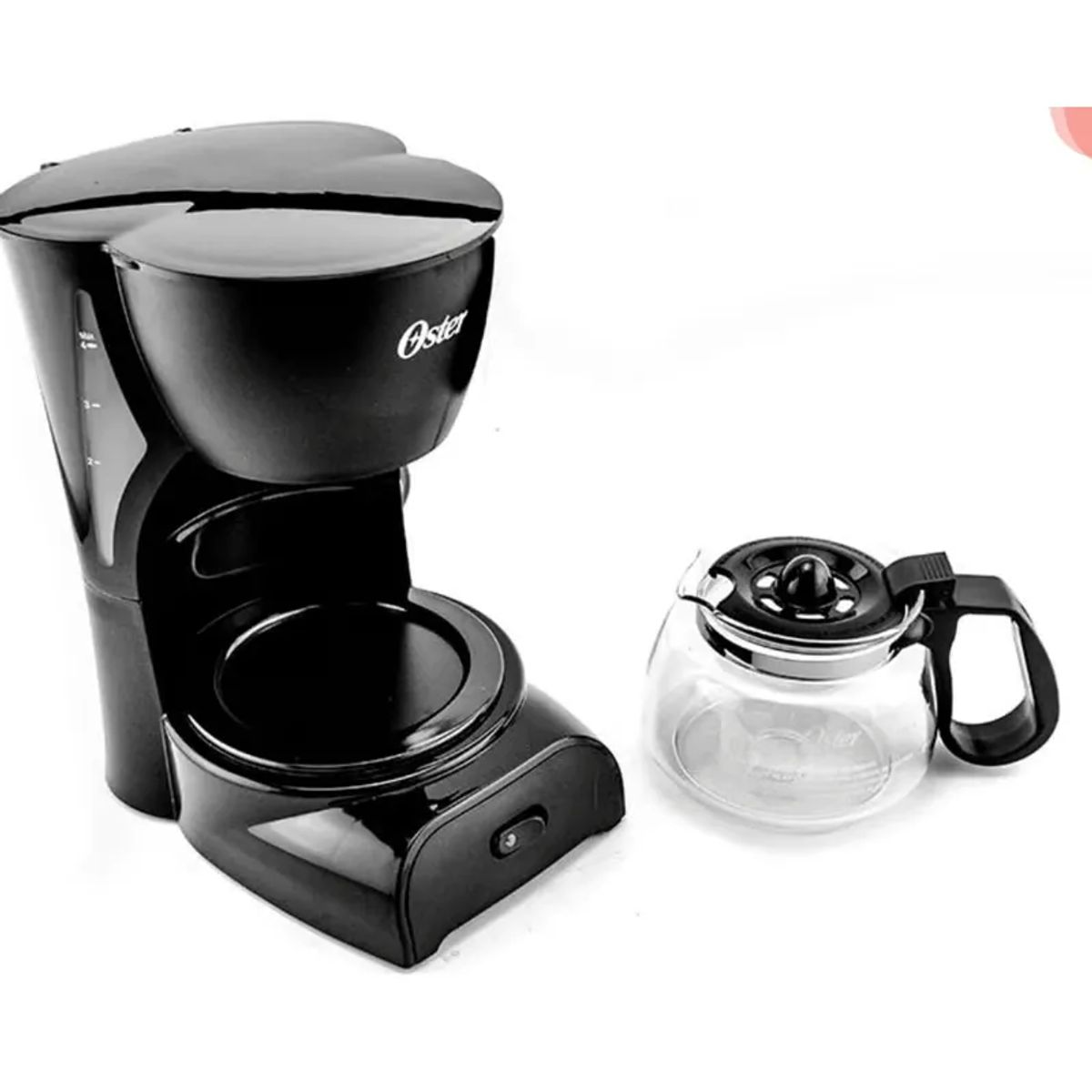 OSTER - Cafetera Oster 5 Tazas Negra Filtro Permanente Jarra Vidrio Automática