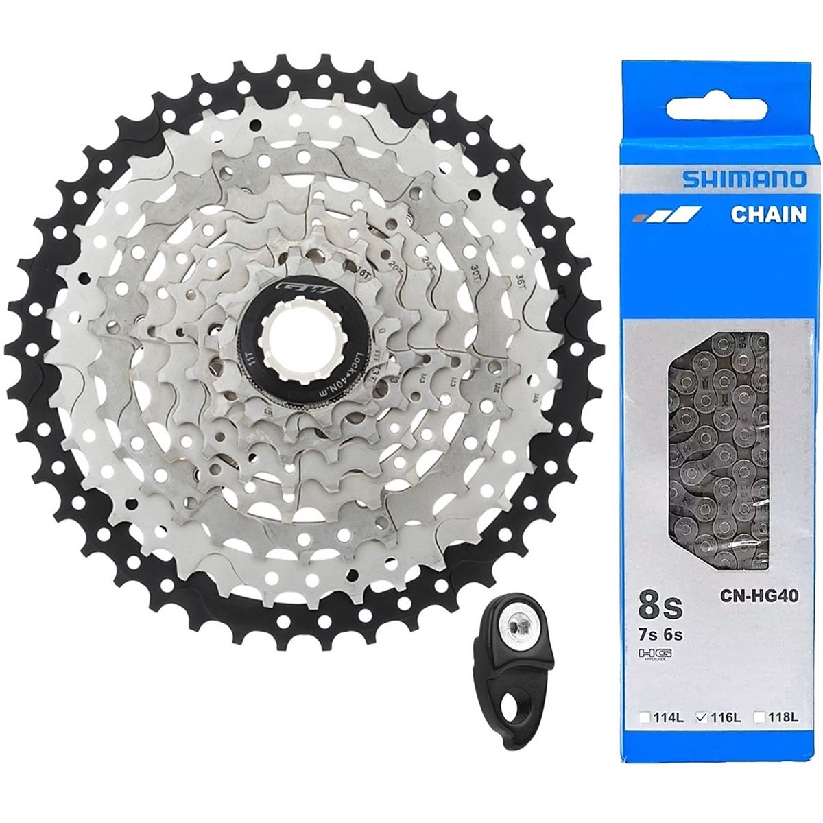 GW - Pacha Gw  Cadenilla Shimano Bicicleta Cassette 8v 11-42