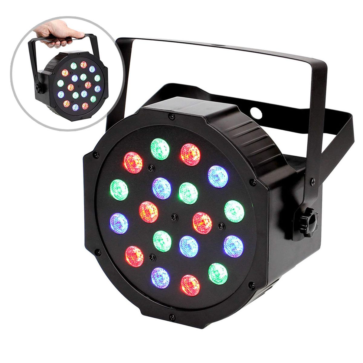 COMPRALOENCASA COM - Luz led audio rítmica fiestas discotecas multicolor rf 432